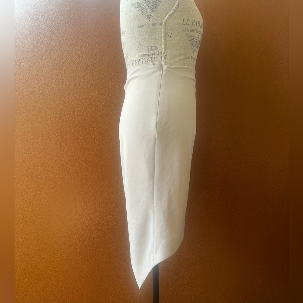 IRO Cream Asymmetrical Skirt With Side Ruching 36/ US Size 4 Excellent Condition - Picture 8 of 9